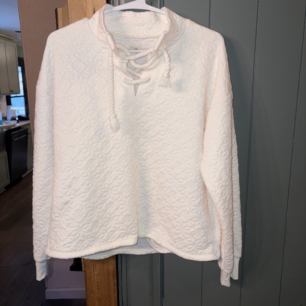 Madewell Pullover Corset Top Quilted Star Cozy Pullover Shirt Size S